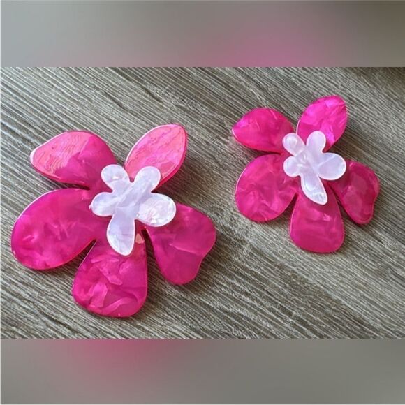 Statement flower earrings M336 - Picture 2 of 4